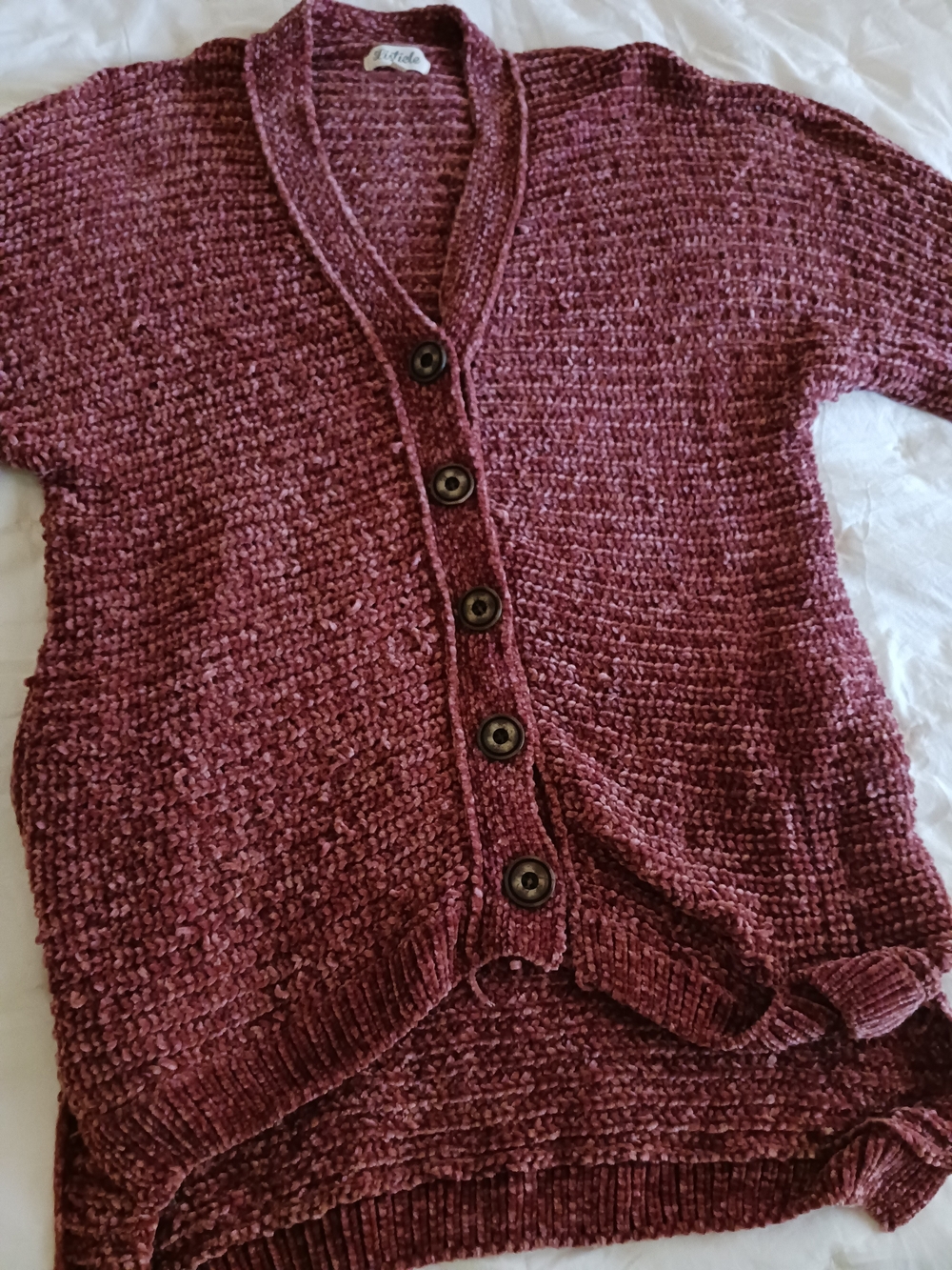 Listicle Chenille Chunky Knit Cardigan - Picture 2 of 10